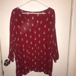 red blouse